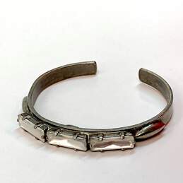 Designer Sorrelli Silver-Tone Clear Crystal Rhinestone Cuff Bracelet alternative image