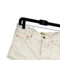 NWT Womens White Flat Front Denim Pockets Raw Hem Cut-Off Shorts Size 26 image number 3
