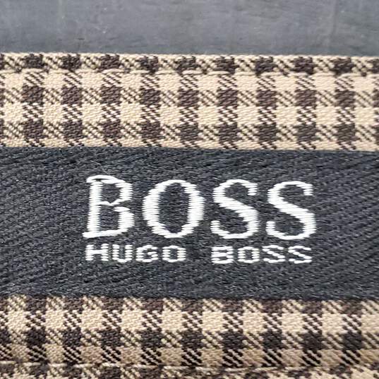 Hugo Boss Men Brown Check Pants M image number 3