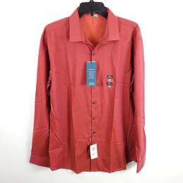 Kenneth Cole Reaction Men Red Dress Shirt L NWT