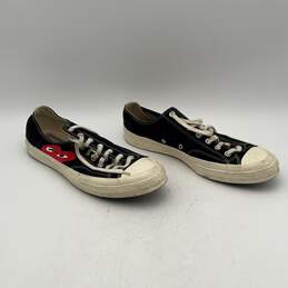 Converse Unisex Comme Des Garcons Black White Red Heart Sneakers Shoes Size 12