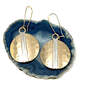 Designer Robert Lee Morris Soho Two-Tone Wire Wrap Disc Drop Earrings image number 1