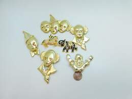 Contemporary Gold Tone Clown Elephant Circus Horse Brooches 170.7g alternative image