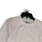 Womens White Long Sleeve Pocket Crew Neck Pullover Sweatshirt Size Small image number 3