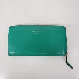 Kate Spade NY Lacey Cobble Hill Emerald Zip Around Wallet
