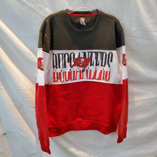 NFL Team Apparel Tampa Bay Buccaneers Pullover Sweater NWT Size L image number 1