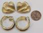 Vintage Crown Trifari & Bergere Gold Tone Clip Earrings 33.6g image number 2