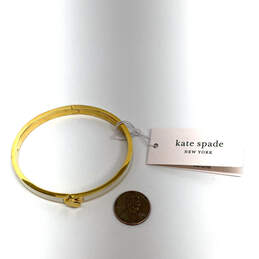 Designer Kate Spade Gold-Tone Live Collorfully Hinged Bangle Bracelet alternative image