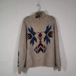 Womens Mock Neck Long Sleeve 1/4 Zip Pullover Sweater Size XL