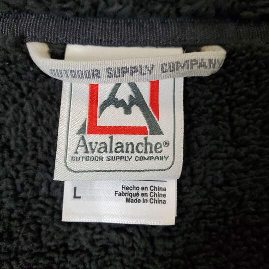 Avalanche Men Black Fleece Jacket NWT sz L image number 5