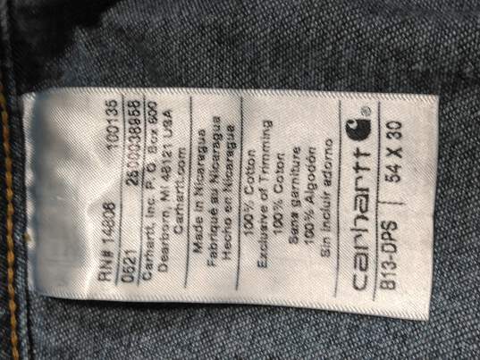 Carhartt Men's Blue Cargo Pants Size 54X30 image number 5