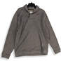 Mens Gray Knitted Shawl Collar Long Sleeve Pullover Sweater Size XL image number 1