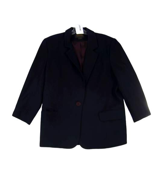 Womens Navy Blue Long Sleeve Suit Blazer Size Medium image number 4