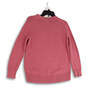 Womens Pink Crew Neck Long Sleeve Knitted Pullover Sweater Size Small image number 2