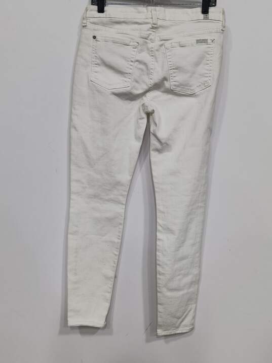 7 For All Mankind Women's White Skinny Jeans Size 30 NWT image number 2