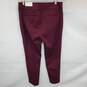 Wm Loft Outlet Burgundy Mid Rise Skinny Ankle Pants Sz 10 W/Tag image number 2