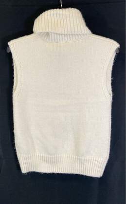 NWT Express Womens White Cable Knit Turtleneck Pullover Vest Sweater Size XS alternative image