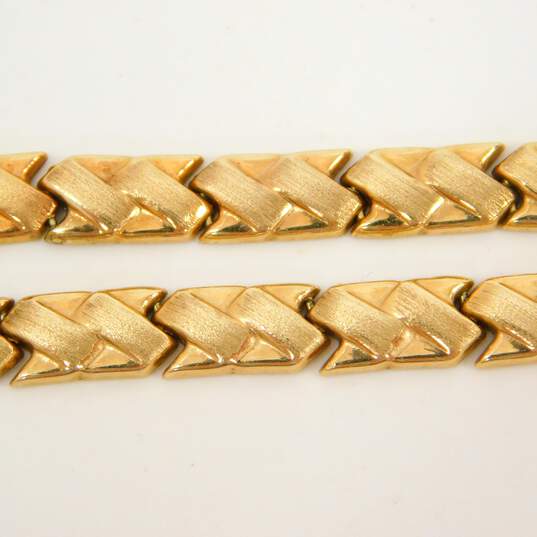 14K Yellow Gold Woven Textured Necklace 11.8g image number 4