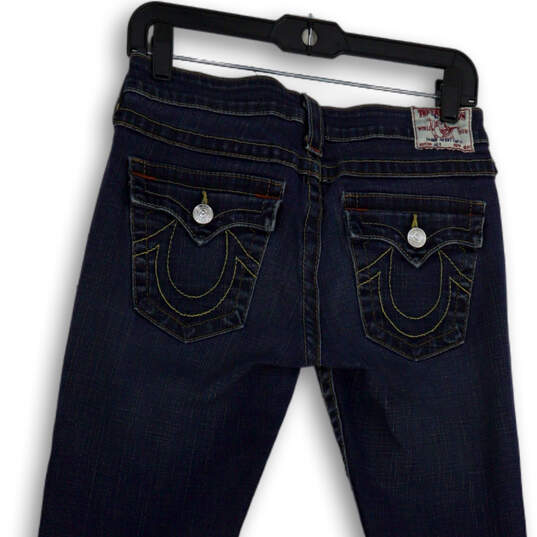 Womens Blue Medium Wash Pockets Slim Fit Denim Skinny Jeans Size 27 image number 4