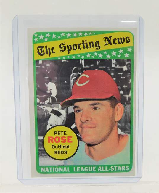 1968 Pete Rose Topps Sporting News All-Star Cincinnati Reds image number 1