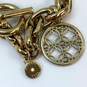 Designer Michael Kors Gold-Tone Chain Fashionable Toggle Charm Bracelet image number 3