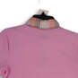 Womens Pink Spread Collar Short Sleeve Polo Shirt Size S (6-8) image number 4