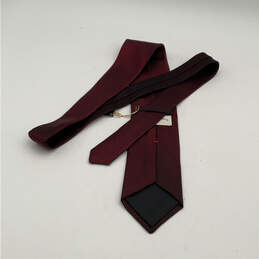 NWT Mens Red Silk Striped Four-In-Hand Keeper Loop Designer Neck Tie alternative image