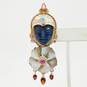 Sajen 925 Pink Tourmaline Opal Garnet Onyx Mother Of Pearl Tanzanite Goddess Pendant Brooch 31.8g image number 2