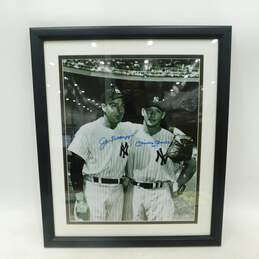 HOF Mickey Mantle & Joe DiMaggio Signed Numbered Framed Photo 20x24 w/ COA
