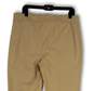 NWT Womens Tan Flat Front Elastic Waist Tapered Leg Ankle Pants Size 14 image number 4