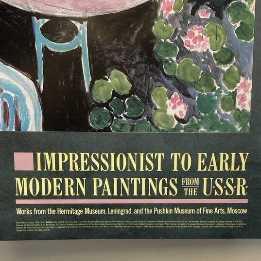 LACMA Impressionist to Early Modern Paintings Poster by USSR Artist 1986 Vintage image number 3