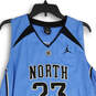 Mens Blue Black North Carolina Tar Heels Michael Jordan #23 Basketball Jersey Sz L image number 3
