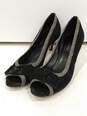 Vaneli Women's Black Leather Heels Size 9.5N image number 1