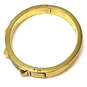 Designer Michael Kors Gold-Tone Rhinestone Studded Hinged Bangle Bracelet image number 2
