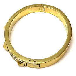 Designer Michael Kors Gold-Tone Rhinestone Studded Hinged Bangle Bracelet alternative image