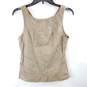 Banana Republic Women Brown Leather Tank Top Sz 0 NWT image number 1