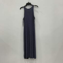 Gap Womens Blue White Striped Scoop Neck Sleeveless Maxi Dress Size Medium alternative image