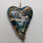 Sterling Silver Resin Artsy 2.5in Heart Pendant 22.8g image number 3