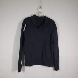 Womens Regular Fit Knitted V-Neck Long Sleeve Pullover Sweater Size Medium