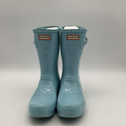 NIB Womens Original Short Gloss WFS1000RGL Blue Round Toe Rain Boots Sz 10 alternative image