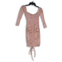 Pretty Little Thing Womens Pink Long Sleeve knee Length Bodycon Dress Size 8 alternative image