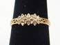 14K Yellow Gold 0.22 CTTW Diamond Cross Over Ring 3.5g image number 1