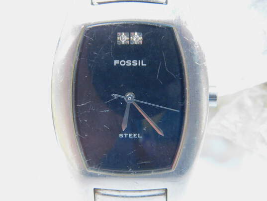 Citizen Quartz & Fossil Arkitekt Steel Silver Tone Men's Watches 163.9g image number 3