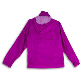 Womens Purple Long Sleeve Hooded Full-Zip Windbreaker Jacket Size Medium alternative image