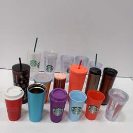 17pc Bundle of Assorted Starbucks Tumblers and Cups