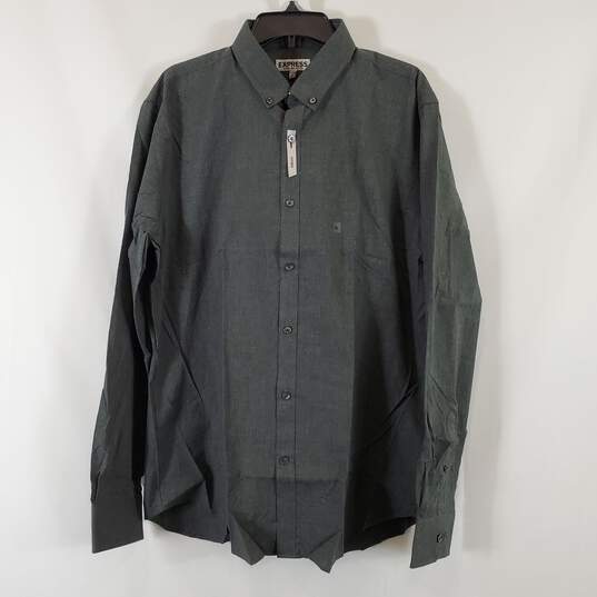 Express Men's Gray Button Up SZ XL NWT image number 1