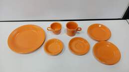 Fiesta Orange 7pc Cups & Plates Bundle