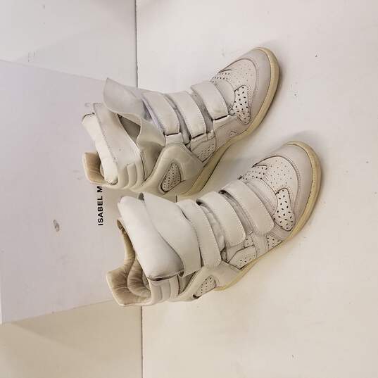 Isabel Marant Punched Over Basket Sneaker Women's Sz.40 Cream image number 3