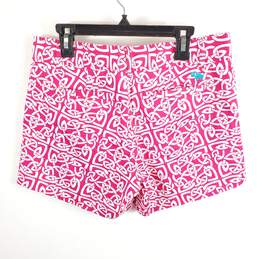Tracy Negoshian Women Pink Printed Shorts Sz 2 alternative image