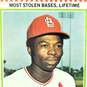 1978 HOF Lou Brock Topps Record Breaker St Louis Cardinals image number 2